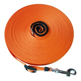 Long Dog Training Leash,Obedience Recall Training Lead with Soft Handle 30 ft Long Nylon Leash-for Puppy Small Medium Dog Training, Backyard, Play, Safety, Camping, Hiking (orange-10m)