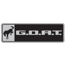 Genuine Ford Chrome G.O.A.T. Badge for Bronco & Bronco Sport | M1447GOAT