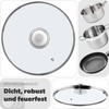 Kadax Glass Lid with Steel Handle, Heat-Resistant Lid for Pot,