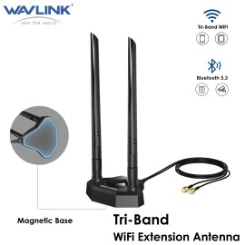 wavlink WiFi 6E Tri-band Antenna Magnetic Base WiFi card for PC/Router/Bluetooth