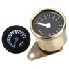 Motorcycle LED Tachometer Speed Meter 12V Universal Autocycle Accessory (Brass)