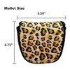 Giggle Golf Mallet Putter Cover, PU Leather with Embroidered &
