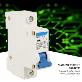 DEWIN Residual Circuit, Residual Current Circuit Breaker DZ47-63 1Pole 16A RCCB,Residual Current Circuit Breaker 220/380V 2 Pcs