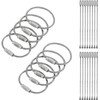 50Pcs Stainless Steel Wire Keychains Loop Aircraft Cable Key Ring
