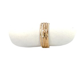 Hammered Gold Ring, Gold Stacking Rings, Minimalist Rings, Skinny Rings for Women (8, gold)