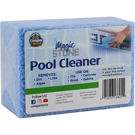 COMPAC HOME Magic Stone Pool Cleaner, Easily Remove Dirt, Lime - Stone made from Recycled Glass for Pool Cleaning