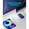 Short Extension Cord 1ft - Olcorife Flat Plug Power Strip
