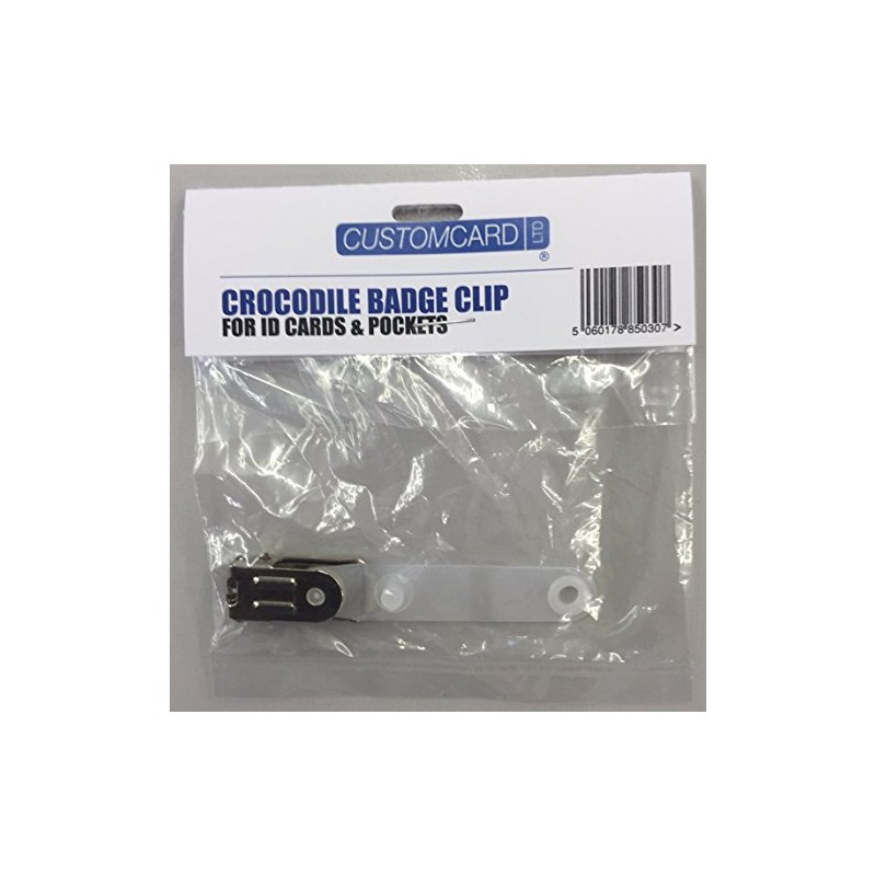 Customcard ltd® Crocodile Style Badge Clip for ID Badges &