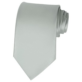 Lollanda Grey Ties for Men Solid Color Ties for Wedding Business Men Ties Neck Tie 8cm/3.15" (Light Grey)