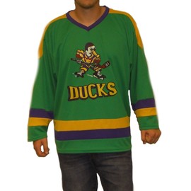 Ducks Logo Hockey Jersey -Adult Medium Green