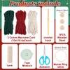 PLIGREAT 3 Set Macrame Christmas Wreath Ornament Kits DIY Macrame