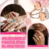 sourcing map 10 Pcs Ring Blank, Adjustable Finger Ring Blank