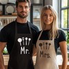Mr & Mrs Kitchen Chefs - Matching Printed Aprons Couples