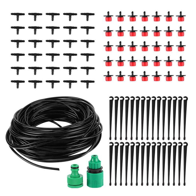 Garden Drip Irrigation System Automatic Watering Nozzles Pipe Kit 30m
