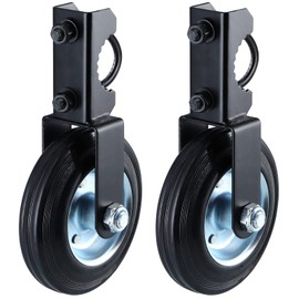 Skelang 2 Pcs Gate Support Wheel, 6" Gate Helper Wheel for Metal Swing Gate with 1-5/8" Thru 2" Gate Frame, Total Load Capacity 1200Lbs