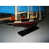 Atlantic Hand Made Wooden Model Sailing Ship 14" Blue Sail