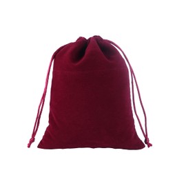 Sansam Mini Velvet Drawstring Gift Bag – 20pcs Jewelry & Accessory Pouch for Bracelets, Necklaces & Gifts, Reusable with Satin Cord, Wine