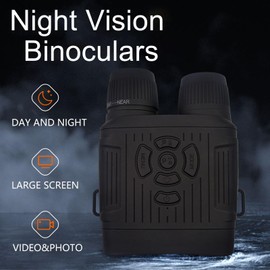 Night Vision Binoculars, Digital Night Vision Goggles Binoculars with 36MP, 10X Digital Zoom, Infrared Digital Night Vision, for Photo and Video Storage (Black)