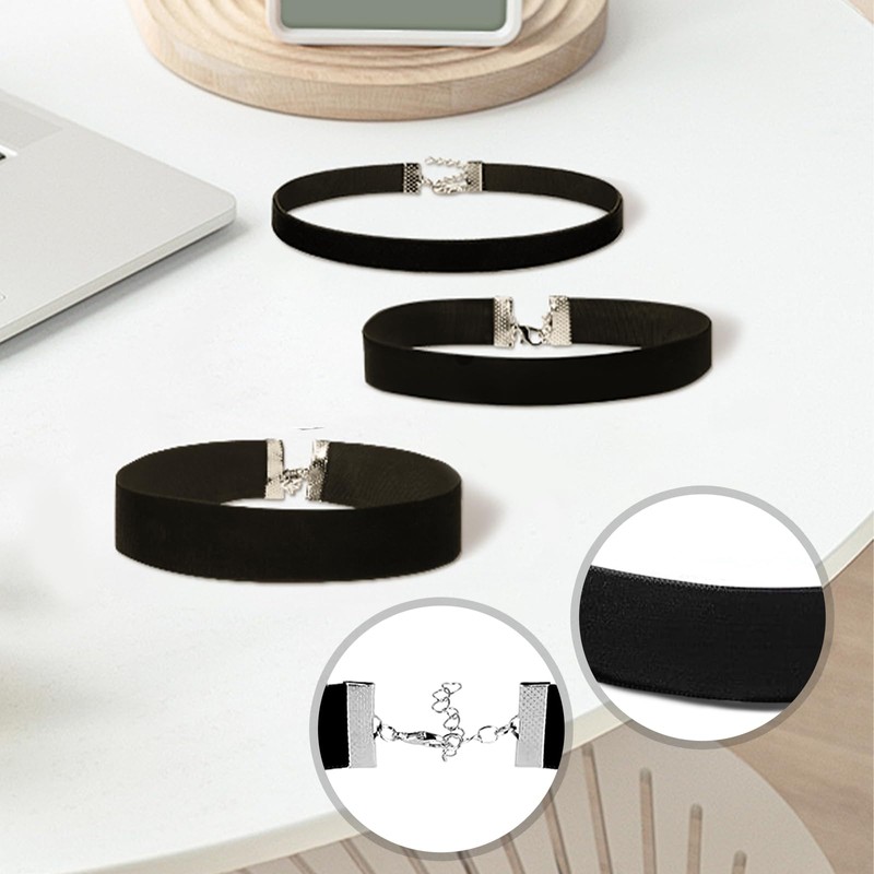 Vanstyle Black Choker Necklace for Women - 5 PCS Black