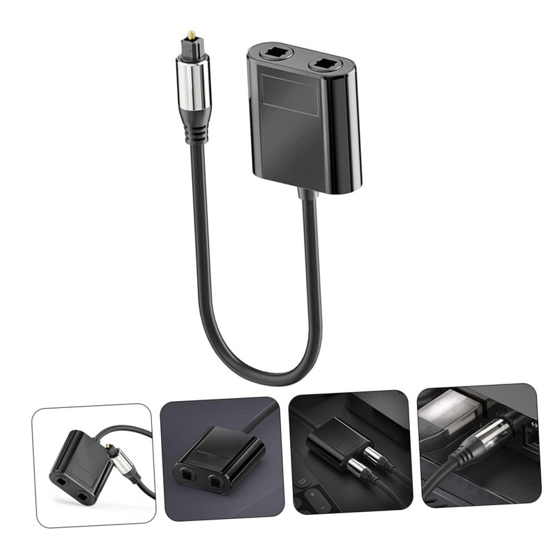 SHINEOFI Convenient Audio Splitter Out Optical Fiber Connector for Home