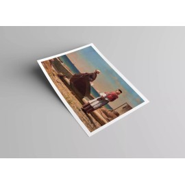 Winslow Homer DAD'S COMING 1873 Vintage Painting, Poster 17x22" Premium Reprint