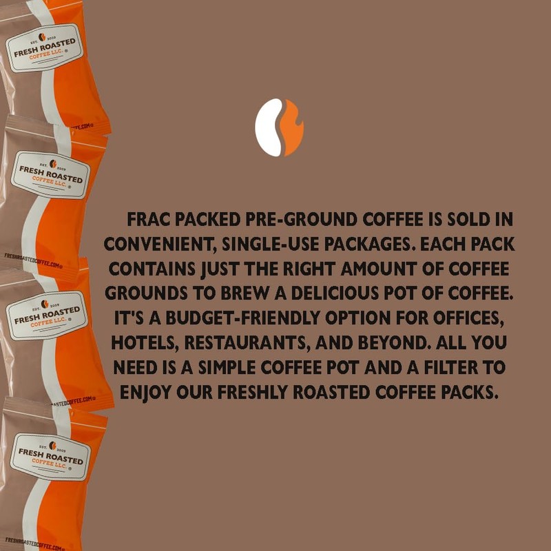 Fresh Roasted Coffee, Breakfast Blend, Kosher, Pre-Ground Fractional Packs, 1.75