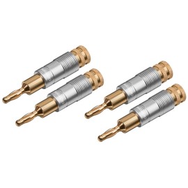 Clicktronic Premium Speaker Banana Plugs 4-Piece Set