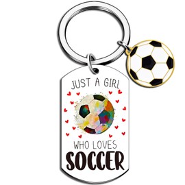 Soccer Gifts for Girls Her Soccer Keychain for Soccer Lovers Soccer Team Gifts for Football Lovers Players Friends Sister Teen Girl Gifts Trendy Stuff Fans Sweet 16 Birthday Gifts for Women Coach