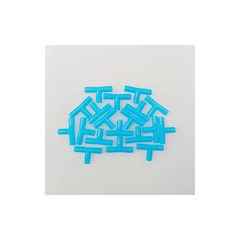 5/16''(8mm) Barb Fitting Plastic Tee T-Connector (20-PACK) for Water/Air