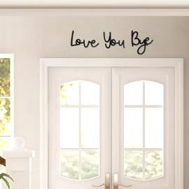 Love You Bye Sign Wooden Wall Decoration, Expression of Love and Warmth Wood Wall Art Decoration for Hallway, Bedroom and Living Room
