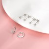 Set of 3 Earrings for 3 Pierced Earrings, 925 Silver,