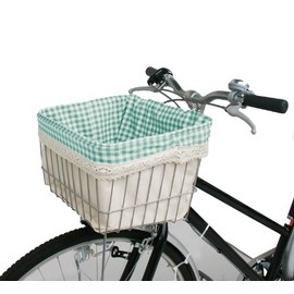 Maruto D-7F Inner Type Front Basket Cover, Checked Green