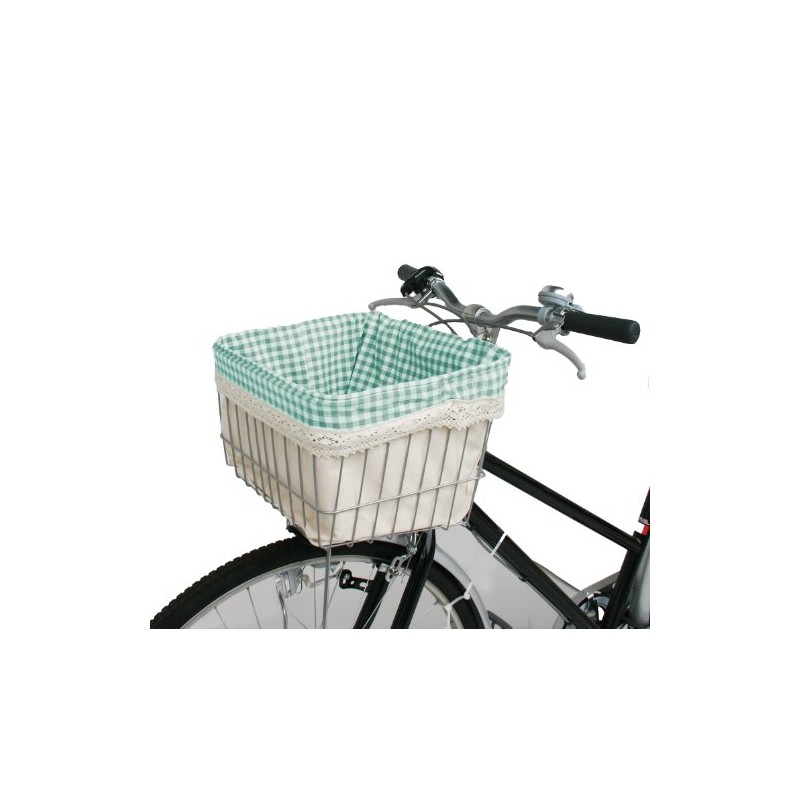 Maruto D-7F Inner Type Front Basket Cover, Checked Green