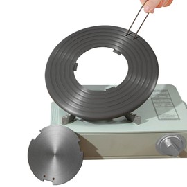 CHSEEO 11in Gas Adapter and Defrost Multi-function Tray, Middle Detachable Gas Hob Converter Plate, Suitable for Gas Stoves, Heat-Resistant Tempered Glass Stove Tops