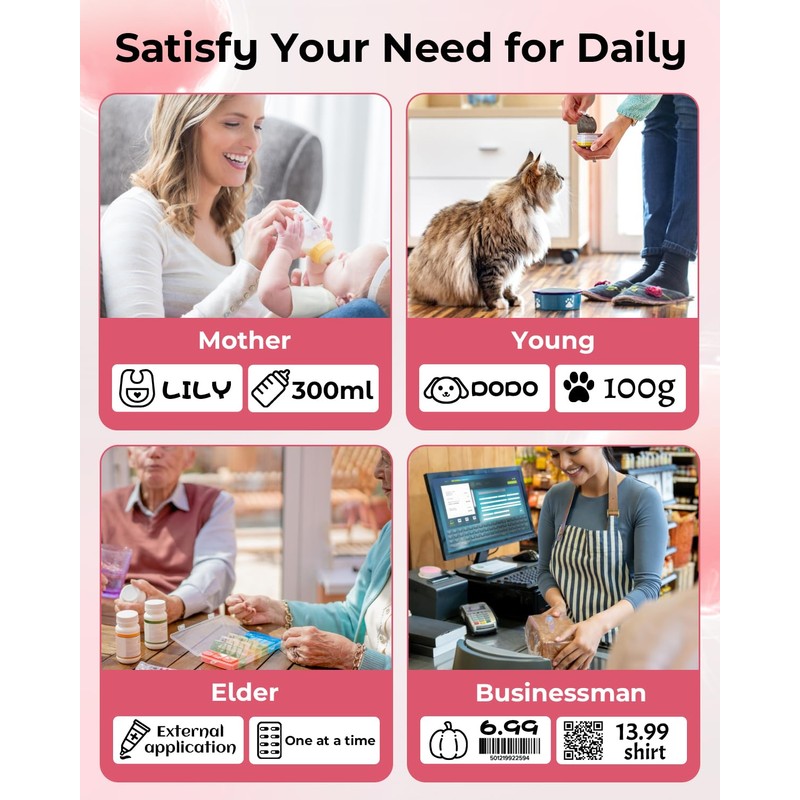 Phomemo D30 Label Printer Sticker Printer Bluetooth Thermal Label Printer