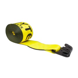 Mytee Products Winch Straps 4" x 30' Yellow Heavy Duty Tie Down w/ 3.25" Narrow Flat Hook WLL# 5400 lbs | 4 Inch Cargo Control for Flatbed Truck Utility Trailer