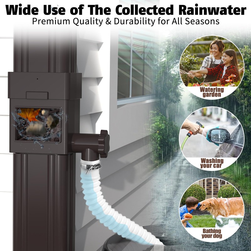 Anivia Rainwater Collection System, Downspout Diverter Fits for 2x3 or