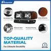 KarSpareHub Headlights Assembly W/Bulbs for 1999-2007 GMC Sierra, Compatible with