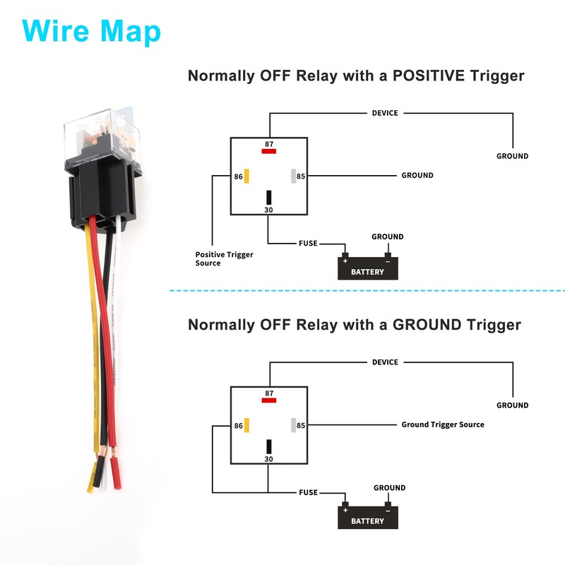 HOPESPANNER 4 Pins 24V 40A Auto Relay with Metal Hanging