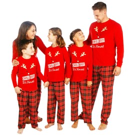 JJLC Christmas Family Matching Pyjamas Mens Ladies Boys Girl Baby Childrens Chill Out (Childrens, 5-6 Years)