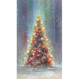 JFYHAB Christmas Diamond Painting Kits, Christmas Tree Diamond Art Kit for Adults, Large Size 5D Paint with Diamond Full Drill Diamond Dots Paintings Picture Arts Craft for Wall Decor 27.5 X 15.7inch