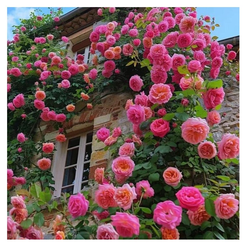 800 Climbing Rose & 200 Jasmine Seeds – Lush, Scented