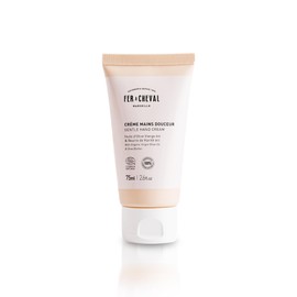 Fer à Cheval Gentle Hand Cream 75ml/2.54 fl oz - Organic Olive Oil & Shea Butter, Quick Absorb, Non-Greasy, Natural French Skincare