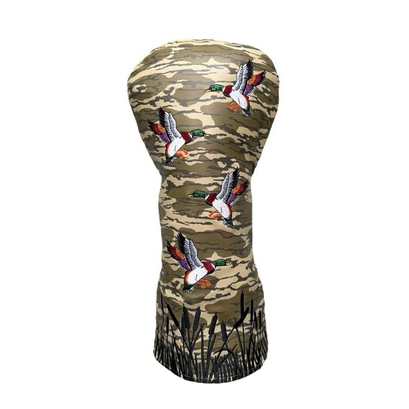 Duck Hunter Camo Golf Headcover - Camouflage Pattern, Black Duck