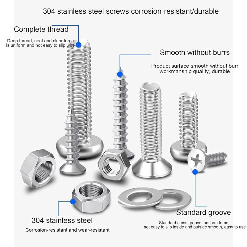 AIMALL Household Screw and Nut Kit - Complete Screw Box