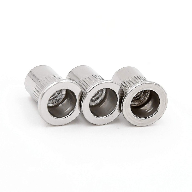KINJOEK 100 PCS 1/4-20 Rivet Nuts, 304 Stainless Steel Threaded