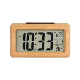 CYMNER Modern wooden digital alarm clock - the perfect combination of fashionable design and smart technology brings more convenience and fun to your life. (Beech Yellow)