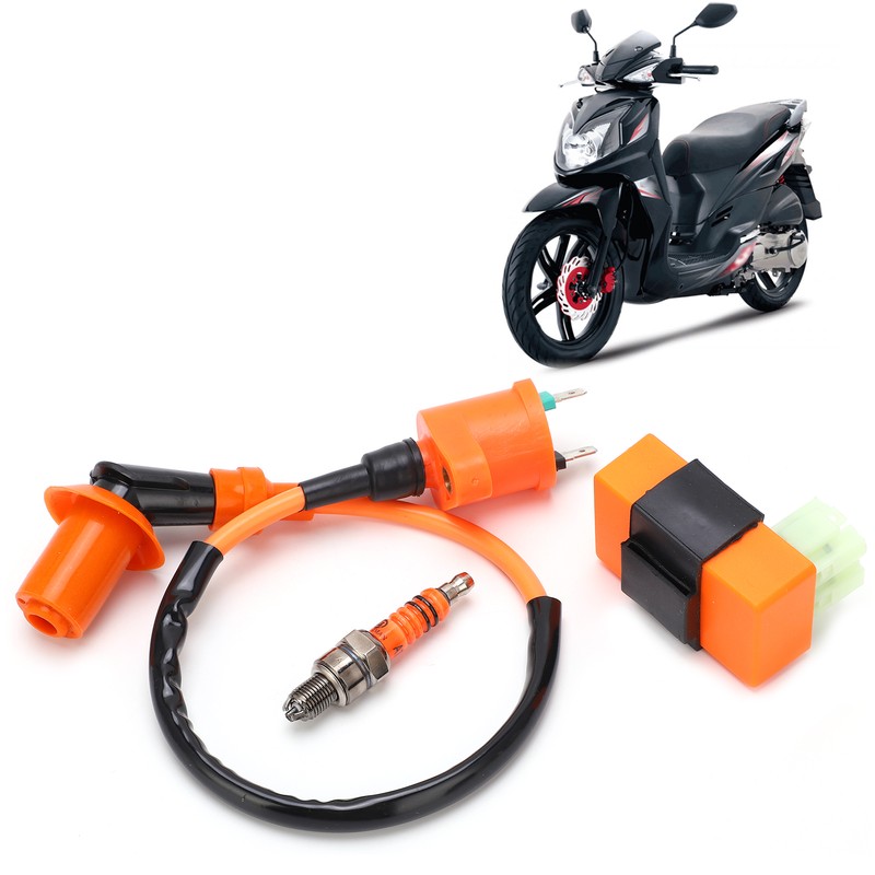 Ignition Coil Spark Plug CDI Box Kit Replacement for GY6