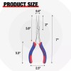WORKPRO 7-Inch Long Reach Needle Nose Pliers Mini Small Extra