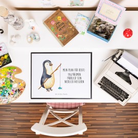Mr. & Mrs. Panda Desk Mat Penguin Angler Gift, Weekend, Office Items, Desk Pads, Fishing, Desk Mat